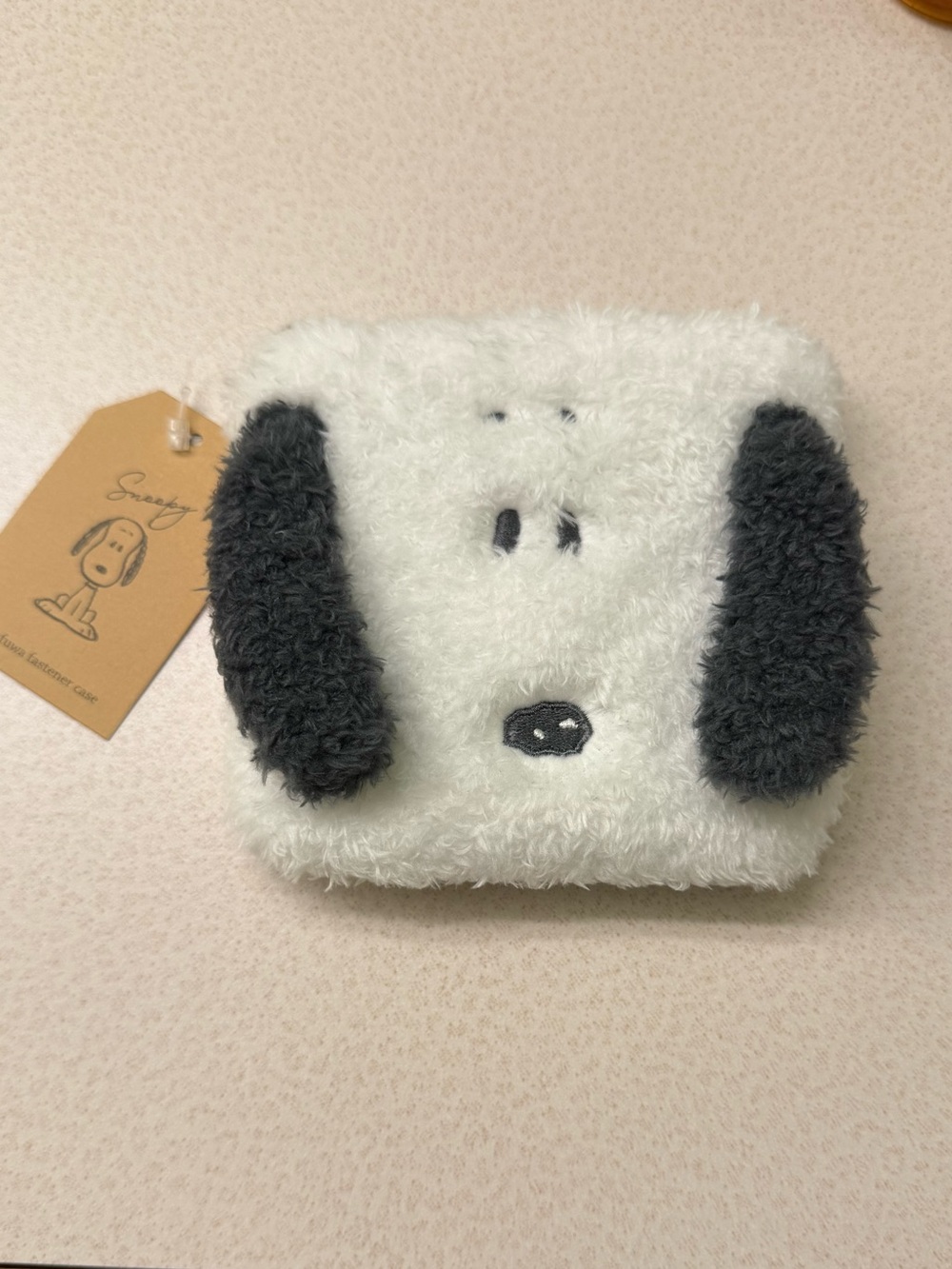 Peanuts Snoopy Plush Zippered Pouch Bag from Japan